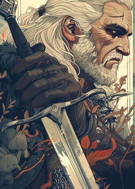 Witcher Background, The Witcher 3 Art, The Witcher Art, Witcher 3 Art, Witcher Tattoo, Witcher Monsters, Geralt And Ciri, Witcher Wallpaper, Witcher Geralt