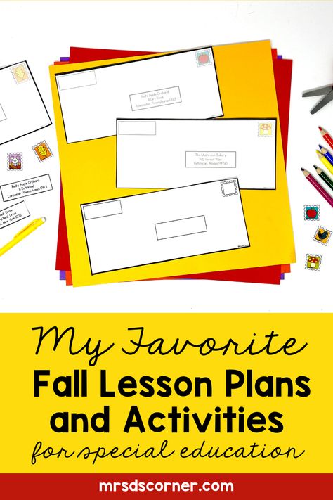 Back to school means it’s time to start thinking about all things Fall. As you are planning and prepping your Fall lesson plans, here are 10 of my favorite activities to include in your early elementary or special education classroom. From interactive Autumn-themed story books to life skills activities, we've got everything you need to make learning fun this season. Learn all about these fun and engaging Fall themed resources and activities here. Fall Life Skills Activities, Fall Special Education Activities, September Lessons, Special Education Lesson Plans, Fall Lesson Plans, Life Skills Lessons, Classroom Schedule, Special Education Activities, Life Skills Activities