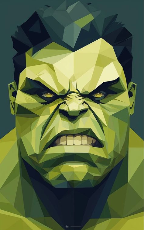 Marvel Hulk Art, Art Fingerprint, Superhero Pop Art, Modern Home Interior, Art For Office, Hulk Art, Marvel Superheroes Art, A Level Art Sketchbook, Triangle Art