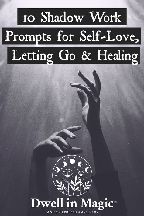 10 shadow work prompts for self-love, letting go and healing New Moon Shadow Work Prompts, Self Healing Writing Prompts, Shadow Work Quotes Funny, Shadow Work Letting Go, Shadow Work For Betrayal, Womb Shadow Work, Shadow Work For Self Worth, Shadow Work Guide, Letting Go Prompts