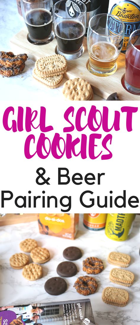 Beer Christmas Gifts, Girl Scout Cookies Booth, Gs Cookies, Beer Pairing, Cooking With Beer, Beer Party, Cookie Party, Beer Tasting, Beer Recipes