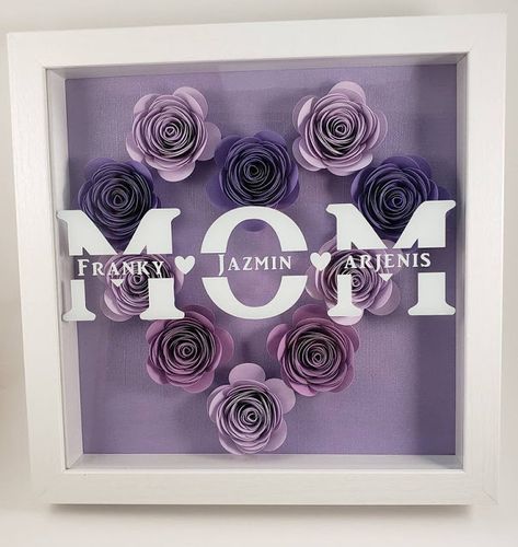 Shadow Box Ideas & Tutorials For Mothers Day Shadow Box Ideas, Wood Gifts Diy, Mothers Day Baskets, Shadow Box Gifts, Flower Shadow, Diy Shadow Box, Homemade Mothers Day Gifts, Flower Shadow Box, Diy Gifts For Kids