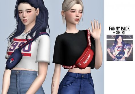 Casteru: Fanny pack shirt • Sims 4 Downloads Sims 4 Fanny Pack, Start Blog, The Sims 4 Skin, Sims 4 Cc Kids Clothing, Sims Packs, Sims 4 Mm Cc, Sims 4 Body Mods, Sims 4 Teen, Sims 4 Mm