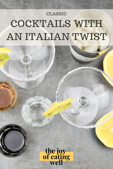 ad. Italian Martinis, Italian Margaritas, and Italian Old Fashions Italian Martini, Italian Margarita, Classic Cocktails, Reason Why, Drink Recipes, Eating Well, Dog Bowls, Martini, Vinegar