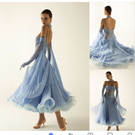 Ballroom Waltz Dresses, Elegant Dance Costumes, Ballroom Dancing Outfits, Ballroom Dress Gowns, Ballroom Outfit, Dancer Hairstyles, Ballroom Dance Dresses Waltz, Ballroom Dancing Dress, Waltz Dance Dress