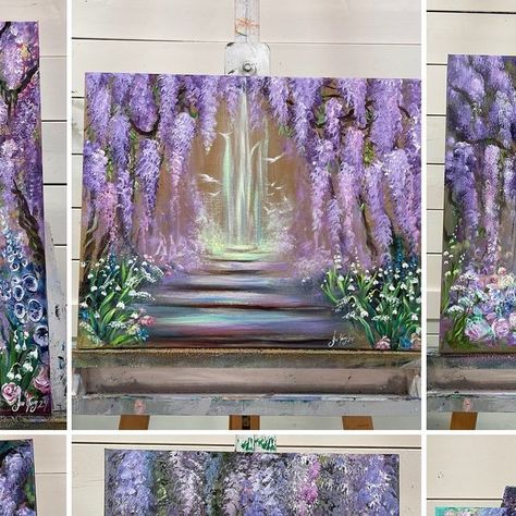 Joni Young on Instagram: "My collection of floral archways now available, for purchase inquiries please message me here😊 #painting #acrylic #original #flowers #romantic #landscape #pastel #pretty #wisteria #hydrangeas #roses #spring #summer #garden #arttherapy #art #joniyoungart #canadian" Joni Young Painting, Landscape Pastel, Romantic Landscape, Original Flowers, Floral Archway, Flowers Romantic, Young Art, Beautiful Art Paintings, Summer Garden