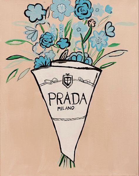 Prada Drawing, Prada Painting, Prada Art, Vogue Art, Girly Wall Art, Picture Collage Wall, Graphic Tshirt Design, Designer Art, Fashion Wall Art