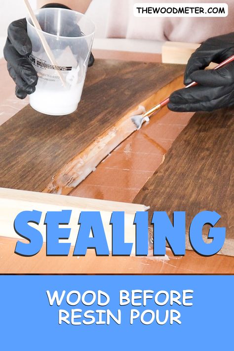 sealing wood before resin pour Resin Inlay Wood Diy, Resin Wood Ideas, How To Pour Resin On Wood, Diy Epoxy Molds, Epoxy Resin Wood Projects For Beginners, Resin With Wood, Epoxy Inlay In Wood, Live Edge Crafts, How To Use Epoxy Resin On Wood