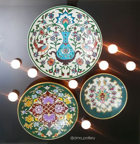 persian painting on #plate. #zima_pottery Persian Painting, Persian, Decorative Plates, Tableware, Home Decor, Home Décor