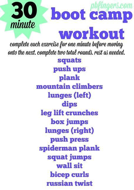 30 Minute Boot Camp Workout Peanut Butter Fingers, Butter Fingers, Workout Cardio, Boot Camp Workout, Cardio Workouts, 30 Minute Workout, Popular Workouts, Circuit Workout, Circuit Training