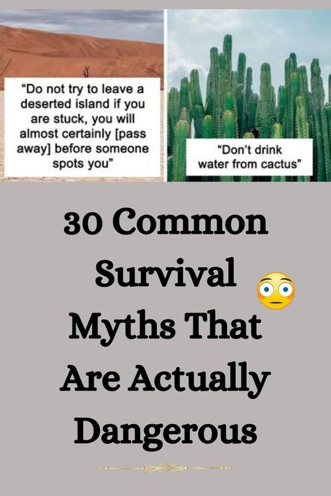 30 Common Survival Myths That Are Actually Dangerous Common Myths, Knowledge Is Power, You And I, Insects