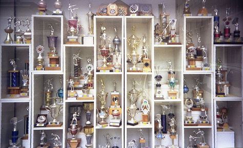 Awards Room Display, Award Collection, Medal Displays, Trophy Display Ideas Shelves, Trophy Shelf Ideas Interior Design, Trophies Aesthetic, Trophy Wall, Trophy Aesthetic, Trophy Display Ideas