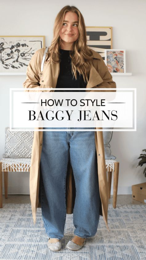 Baggy Jeans Styling, Boyfriend Jeans Outfit Winter, 90s Jeans Outfit, Loose Jeans Outfit, How To Style Baggy Jeans, Outfits With Baggy Jeans, Mom Outfits Winter, Boyfriend Jeans Winter, Baggy Pants Outfit