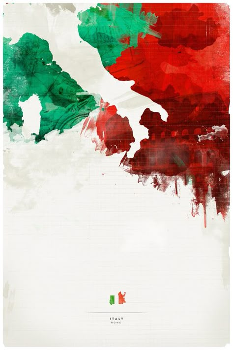 Italy Country, Italy Art Print, Italy Poster, Italian Flag, Italian Heritage, Italian Colors, Italy Art, Design Graphique, Gibson