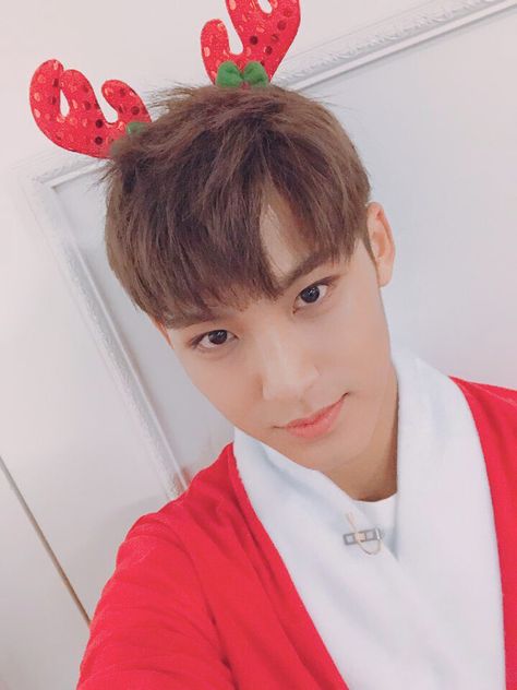 My precious giant baby Mingyu on Christmas Day 2016 <3 Seventeen Christmas, Seventeen Mingyu, Kim Min Gyu, Kim Mingyu, Seventeen Debut, Mingyu Seventeen, Falling In Love With Him, Pledis 17, Kim Min