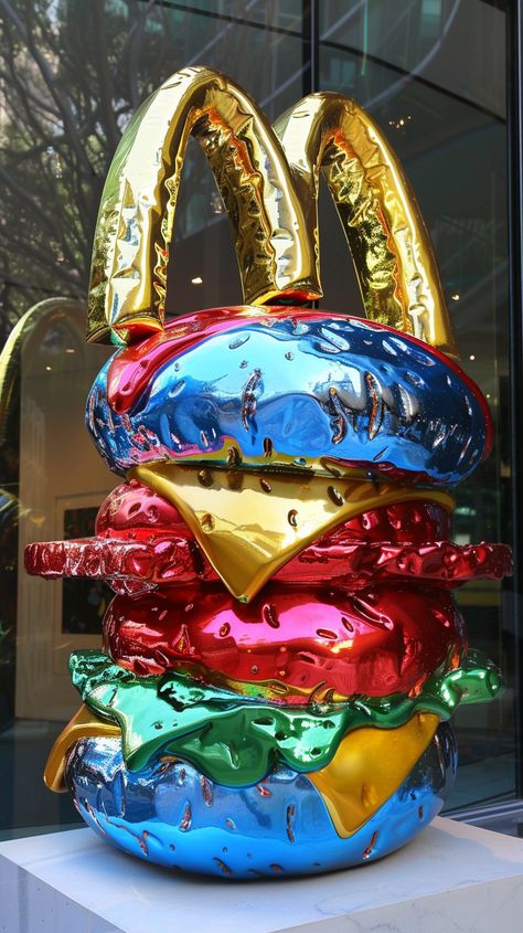 #AbstractSculpture #JeffKoons #Mcdonalds #PopCulture #ContemporaryArt #9:16AspectRatio #TheCandie Jeff Koons Art, Rosé Phone, Inspirational Digital Art, Jeff Koons, Fast Food Chains, Shape And Form, Arte Pop, Aspect Ratio, Abstract Sculpture