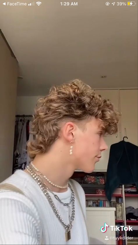 Trendy Mullet Men Curly, Mens Curly Mullet Modern Haircuts, Mens Curly Hair Mullet, Queer Mullet Curly, Modern Mullet Mens Curly, Long Curly Mullet Men, Mullet Hairstyle Mens Curly, Mullet Curly Hair Men, Curly Hair Mullet Men