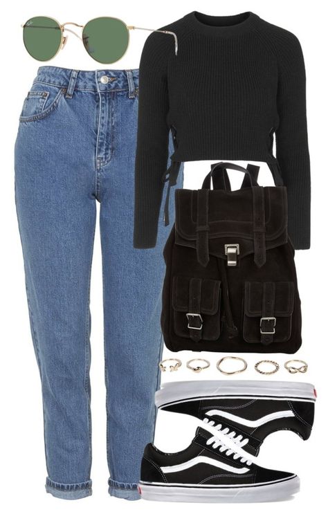 "Untitled #4432" by style-by-rachel ❤ liked on Polyvore featuring Topshop, Vans, Proenza Schouler, Boohoo and Ray-Ban Thrifted Outfits, Outfits Polyvore, Casual Styles, Hipster Outfits, Tumblr Outfits, Indie Outfits, Outfit Goals, Fall Style, Mode Inspiration