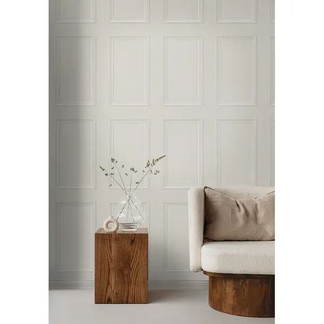 Stacy Garcia Home Faux Wood Panel Peel and Stick Wallpaper - Bed Bath & Beyond - 36251151 White Wood Peel And Stick Wallpaper, Peel And Stick Wallpaper Stair Wall, Faux Wood Peel And Stick Wallpaper, Adhesive Wood Paneling, Renter Friendly Wallpaper, Off White Wallpapers, Wood Adhesive, Leaving Room, Home Wood