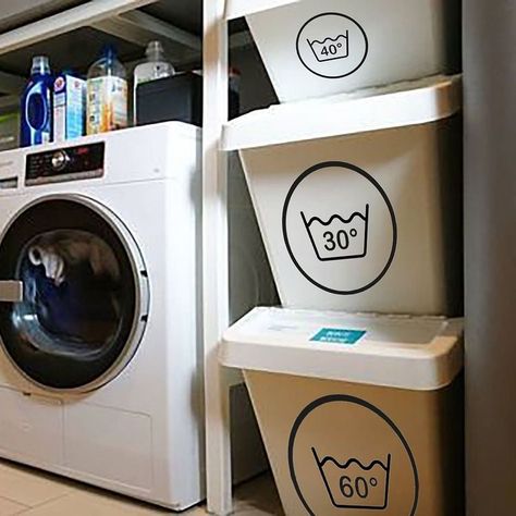 IKEA Laundry Room Ideas: How to Create a Functional and Stylish Space Sortera Ikea Hack Laundry Rooms, Ikea Laundry Room Ideas, Eclectic Decor Minimalist, Cozy Cubicle, Laundry Remodel, Ikea Sektion Cabinets, Ikea Laundry, Blob Mirror, Traditional Farmhouse Decor