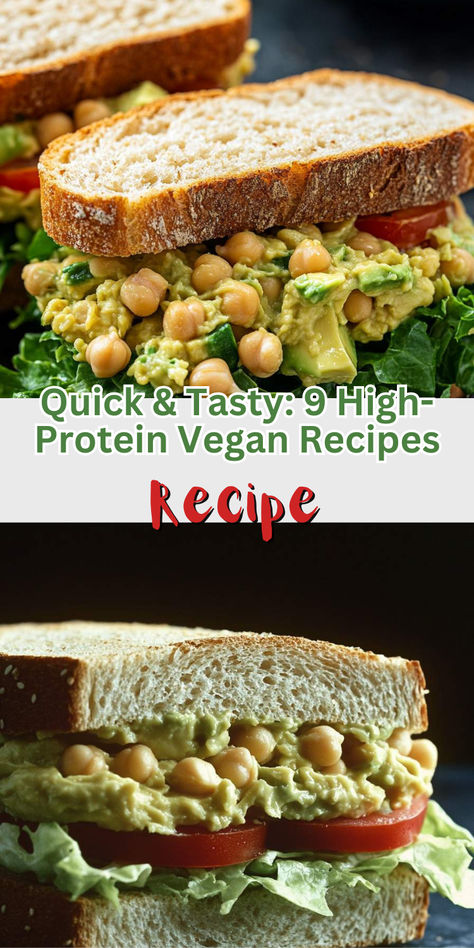 These 9 high-protein vegan chickpea recipes are quick, tasty, and packed with protein! Ideal for plant-based diets, they’ll keep you satisfied and energized. Chickpea Vegan Recipes, Vegan Recipes Protein, Vegan High Protein Meal Prep, Quinoa Protein Bowl, Recipes With Chickpeas, Protein For Vegans, Chickpea And Quinoa, Quinoa And Chickpeas, Protein For Vegetarians