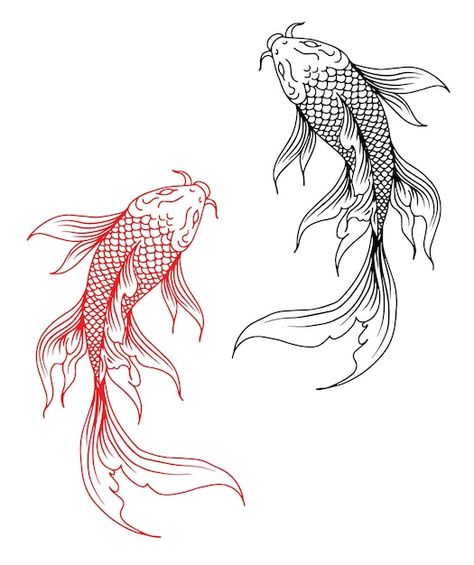 Download this Premium Vector about Design Koi Gold Fish Illustration Silhouette Outline, and discover more than 15 Million Professional Graphic Resources on Freepik Coy Fish Tattoo Stencil, Japanese Outline Tattoo, Malaysia Tattoo Design, Japanese Koi Carp Tattoo, Koi Fish Drawing Side View, Koi Fish Stencil Tattoo Designs, Choi Fish Tattoo, Koi Fish Wrap Around Arm Tattoo, Large Koi Fish Tattoo