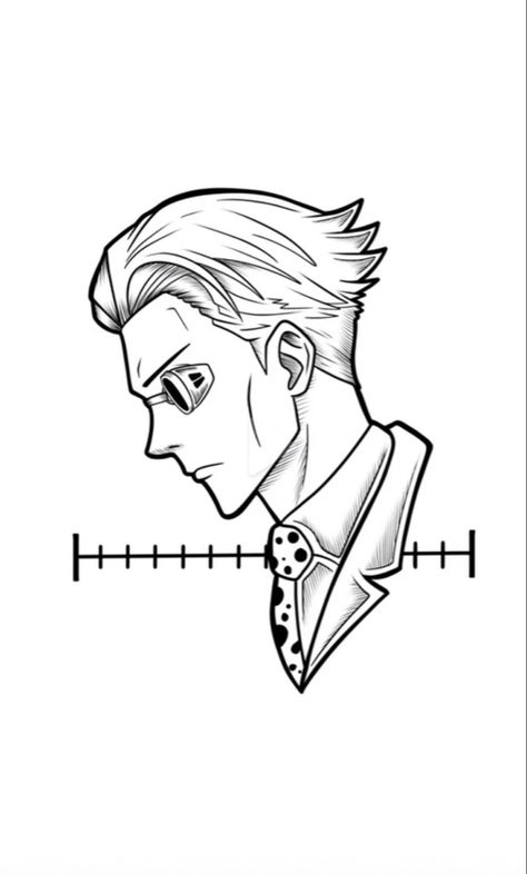 Jjk Flash Tattoo, Nanami Tattoo Ideas, Easy Anime Tattoos, Nanami Sketch, Nanami Tattoo, Nanami Drawing, Valorant Tattoo, Jujutsu Kaisen Tattoo Ideas, Jjk Tattoo Ideas