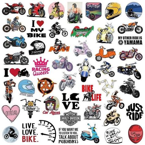 Biker Stickers, Bike Decals, Cat Races, Bike Sticker, Hydro Flask Water Bottle, Bike Stickers, Van Car, Sticker Bomb, Motorcycle Stickers