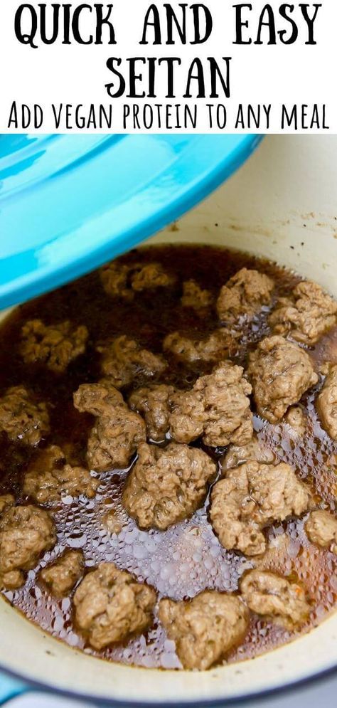 Seitan Recipes Easy, Seitan Dinner Recipes, Best Seitan Recipes, Vegan Seitan Recipes, Gluten Free Seitan Recipe, Tvp Recipes Vegan, Seitan Recipes Vegan, Seiten Recipes, Easy Seitan Recipe