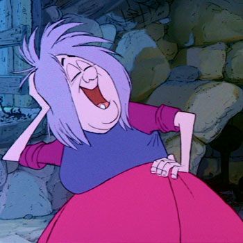 Your favorite quote - I can be beautiful, lovely and fair Silvery voice, long purple hair la la la la la, la la la la la la la la la la but it's only skin deep for zim zaberim zim I'm an ugly old creep Magnificent, marvelous, mad, mad, mad, mad Madam Mim! Mad Madam Mim, Walt Disney Studio, Madam Mim, Disney Quizzes, Disney Cards, Favorite Cartoon Character, Old Disney, Disney Dream, Maleficent