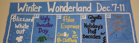 Winter Pep Rally Games, Winter Rally Themes, Spirit Posters, School Spirit Posters, Pep Rally Games, Senior Year Things, Wonderland Decorations, 12 Days Of Xmas, Winter Wonderland Decorations