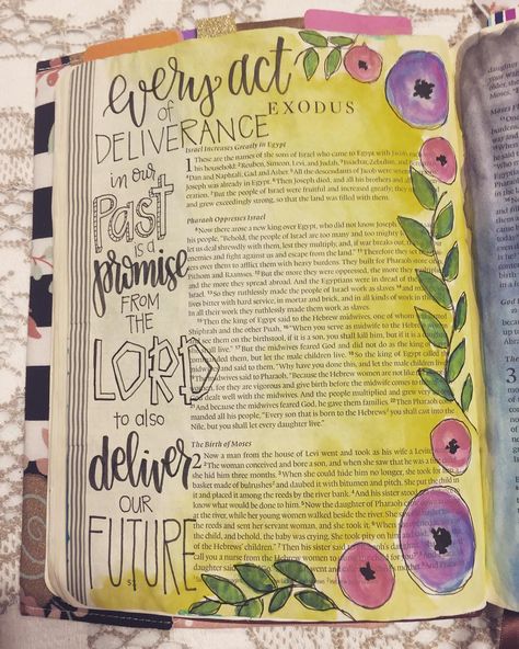 Exodus bible Journaling  - Nicki Verbil (@nickicreates) on Instagram: “I sure have been loving some geometric designs lately! This one was super fun to put together!  A…” Rock Scripture, Prayers Journal, Exodus Bible, Journaling 101, Bible Lettering, Bible Doodles, Faith Art Journaling, Bible Doodling, Faith Journey