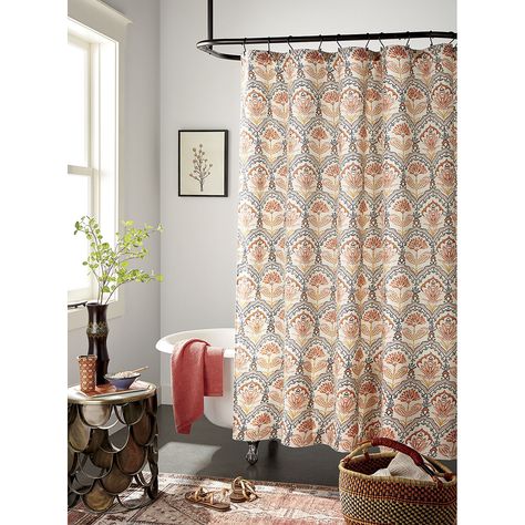 Distant Lands Tile Floral Shower Curtain, Color: Multiple Colors - JCPenney Floral Shower Curtain, Abstract Shower Curtain, Bathroom Design Trends, Modern Shower Curtains, Boho Shower Curtain, Shower Curtain Liner, Shiatsu Massage, Renovation Design, Floral Shower Curtains