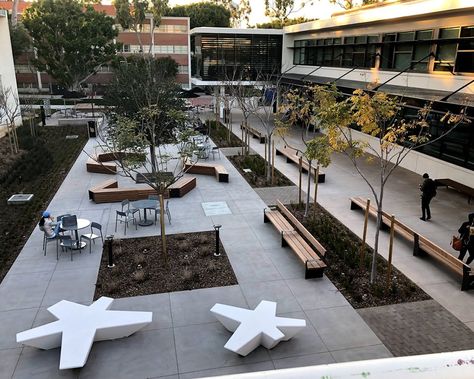 California State University Long Beach, Cal State Long Beach, Architecture Courtyard, Long Beach State, Cal State, Courtyard Design, Parking Design, Manhattan New York, Urban Spaces