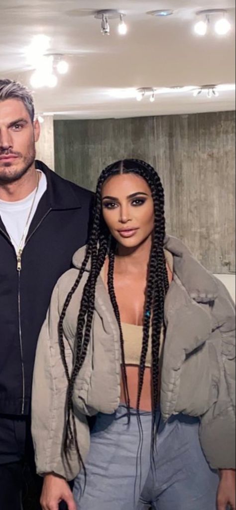 Kim Kardashian Braids Hairstyles, Kim K Braids, Kim Braids, Kim K Hairstyles, Kim Kardashian Hair Styles, Kardashian Hair Styles, Outfits With Braids, Kim Kardashian Hairstyles, Kim Kardashian Blonde