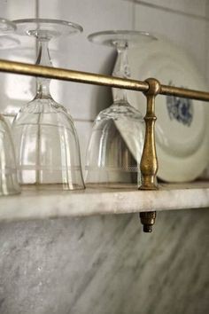 1000+ ideas about French Bistro Kitchen on Pinterest | Bistro ... Sink With No Window, French Bistro Kitchen, Gold Kitchen Hardware, Bistro Shelving, Over Kitchen Sink, Above Kitchen Sink, Window Over Sink, Over The Kitchen Sink, Builder Grade Kitchen