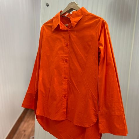 Orange Oversized Shirt sold❌ Bust - Upto 40 Length- 31 Price - ₹450 Free Shipping Dm to book Orange Oversized Shirt, Affordable Clothing Online, Affordable Clothes, Online Clothing Stores, Oversized Shirt, Clothing Store, Online Store, Orange, Free Shipping