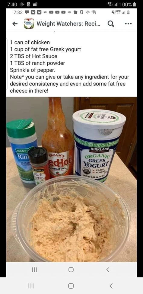 Recipes Canned Tuna, Ww Salads, Weight Watchers Lunches, Buffalo Dip, Ww Snacks, Weight Watchers Recipe, Healthy Food Snacks, Weight Watchers Snacks, Weight Watchers Recipes Desserts