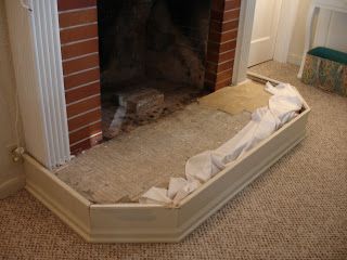 Image result Diy Fireplace Hearth, Hearth Makeover, Raised Hearth, Hearth Pad, Farmhouse Fireplace Mantels, Diy Fireplace Mantel, Diy Mantel, Fireplace Redo, Diy Fireplace Makeover