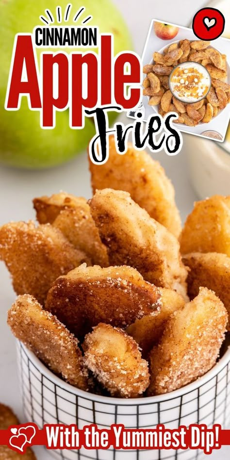 Apple Fries Baked, Oven Baked Apple Fries, Blooming Apple Pie, Deep Fried Apples Slices, Blooming Apples Recipe, Apple Pie Croquettes, Apple Pie French Fries, Red Apples Recipe, Apple Pie Fries Recipe