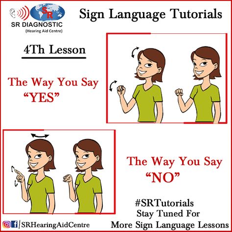 Sign Language Tutorial... 4th Lesson Ways to say YES and NO...  #Signlanguage #srdiagnostic #hearingaidcentre #hearingtreatment #haeringaiddevice #hearingproblem #signiahearingaid #siemenshearingaid #jaipur Ways To Say Yes, Frozen Hairstyles, Short Hairstyles 2015, Sign Language Lessons, Reference Website, The Quiff, Hearing Problems, Recent Movies, How To Say