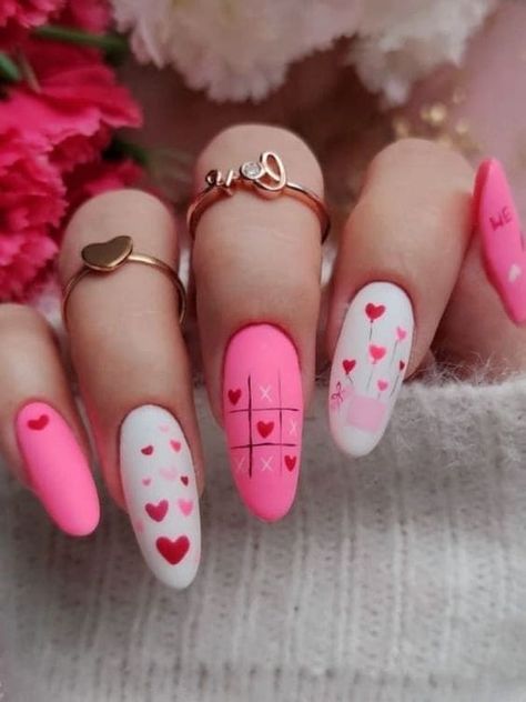 Korean Valentines Day nail designs: red and pink Valentine Nails Pink, Diy Bts, Spring Nail Trends, Nude Nail Designs, Nail Designs Valentines, Red Nail Designs, Nail Essentials, Pink Nail Designs, Nail Designs Glitter