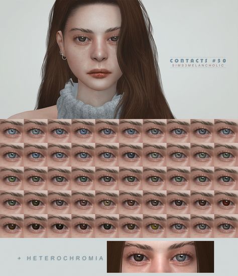 Face Overlay, Heterochromia Eyes, Sims 4 Cc Eyes, Sims 4 Toddler, Eye Contact, Sims 4 Cc, Sims 4 Mods, Makeup Accessories, Woman Face