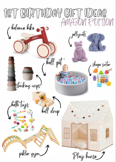 First Birthday Gifts For Daughter, 1st Birthday Essentials, Baby Boy First Birthday Gifts, First Birthday Essentials, First Birthday Toys, Montessori First Birthday Gifts, Gift Ideas For First Birthday, First Birthday Present Ideas For Boys, Gifts For A 1st Birthday