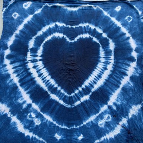 How To Make A Tie, Prairie Woman, Heart Tie Dye, Tie Dye Heart, Make A Tie, Indigo Dye, Cotton Tea Towels, New Crafts, How To Show Love