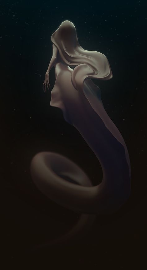 Sea snake, Laura Peltomäki on ArtStation at https://www.artstation.com/artwork/nB9k6 Dark Mermaid Aesthetic, Amazing Digital Art, Mermaid Books, Sea Snake, Sea Queen, Snake Girl, Weird Fiction, Mermaid Aesthetic, Mermaid Tale