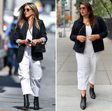 Dress Like Celebrity, Katie Sturino, Minimal Closet, Outfits Gorditas, Jenifer Aniston, Jen Aniston, Chica Cool, Size 16 Women, Look Plus Size