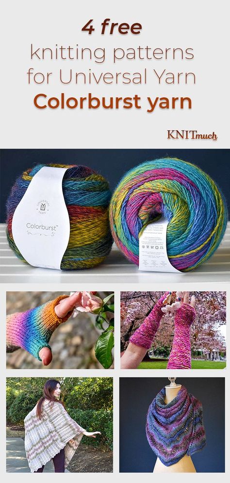 Charles Voth suggests 4 free knitting patterns perfect for knitting with Universal Yarn Colorburst! See why these are so perfect #Universalyarn #Freeknittingpatterns #Yarnaddict Knitting Essentials, Fingerless Mittens Pattern, Knitting Space, Ripple Stitch, Local Yarn Shop, Universal Yarn, Free Knitting Patterns, Crochet Clothing, Mittens Pattern