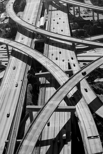 110 & 405 Freeway Interchange, Los Angeles, by Andrew Meyers Photography, via Flickr Highway Photography, Highway Bridge, Photo D Art, City Of Angels, California Love, California Dreamin', California Dreaming, City Photography, Camping Experience