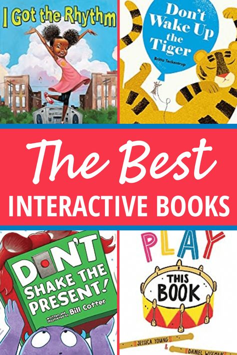 Find the best interactive books for your kids in preschool, pre-k, TK, and kindergarten. These hands-on books will get your kids excited and engaged. When you are looking for ways to make storytime fun for preschoolers, try these interactive books that include touch and feel books, lift-the-flap, and other books that require participation. Perfect for your classroom library, book center, and will work well for circle time or storytime. via @Early Learning Ideas Storytime For Preschoolers, Pre K Book Activities, Preschool Book Themes, Best Preschool Books, Interactive Preschool Books, Pre K Library Activities, Interactive Read Aloud Kindergarten, Interactive Read Aloud Preschool, Mix It Up Book Activities Preschool